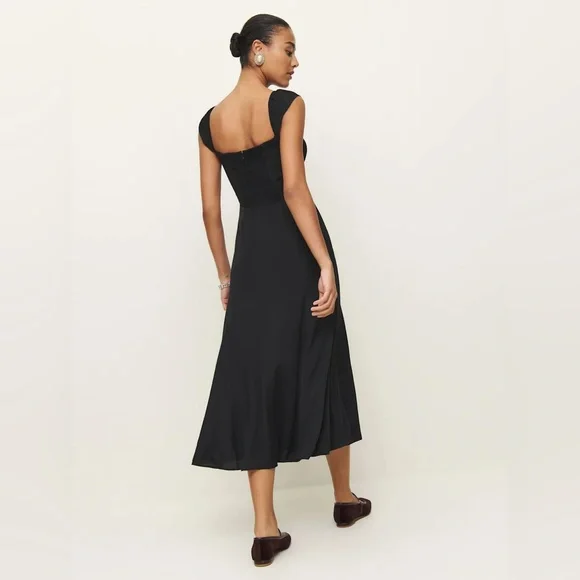Reformation Bryson Dress In Black, brand new without tags, never worn, no flaws. - Picture 4 of 5